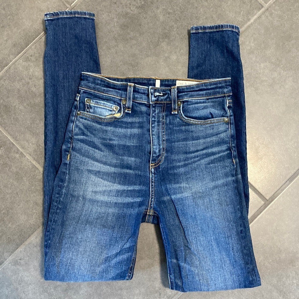 rag & bone Nina High-Rise Skinny Jeans in Irving 26 - Picture 2 of 12
